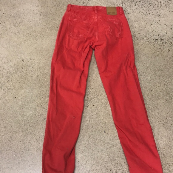 Red Zara skinny jeans size US 0 or Eur 32 - Picture 5 of 5